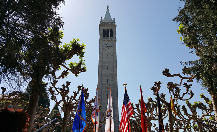 Campanile with Flags