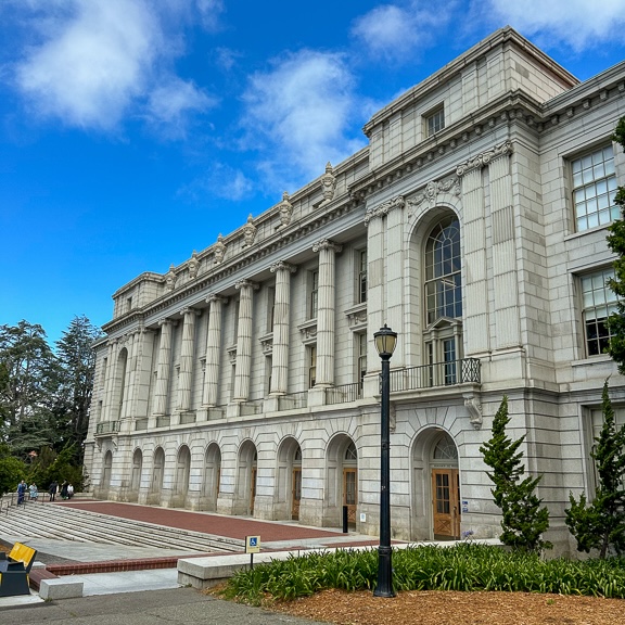 Side view of Wheeler Hall.