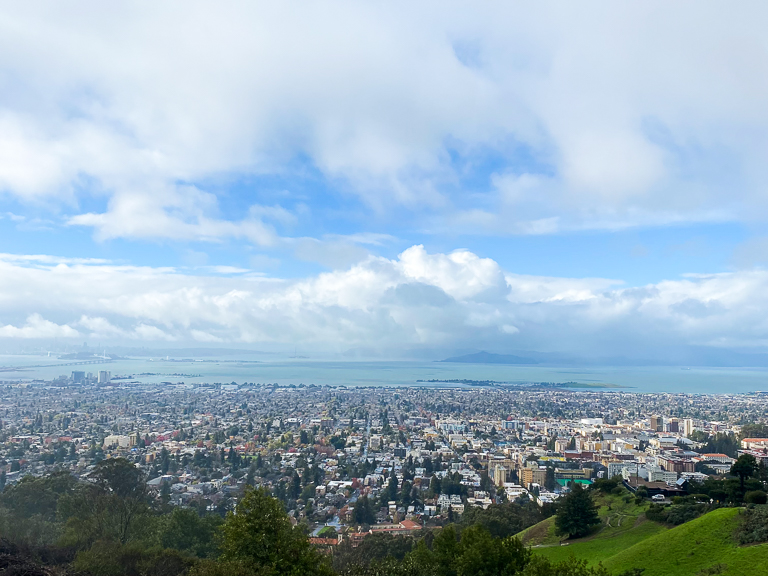 View of Berkeley from top of Fire Trail.